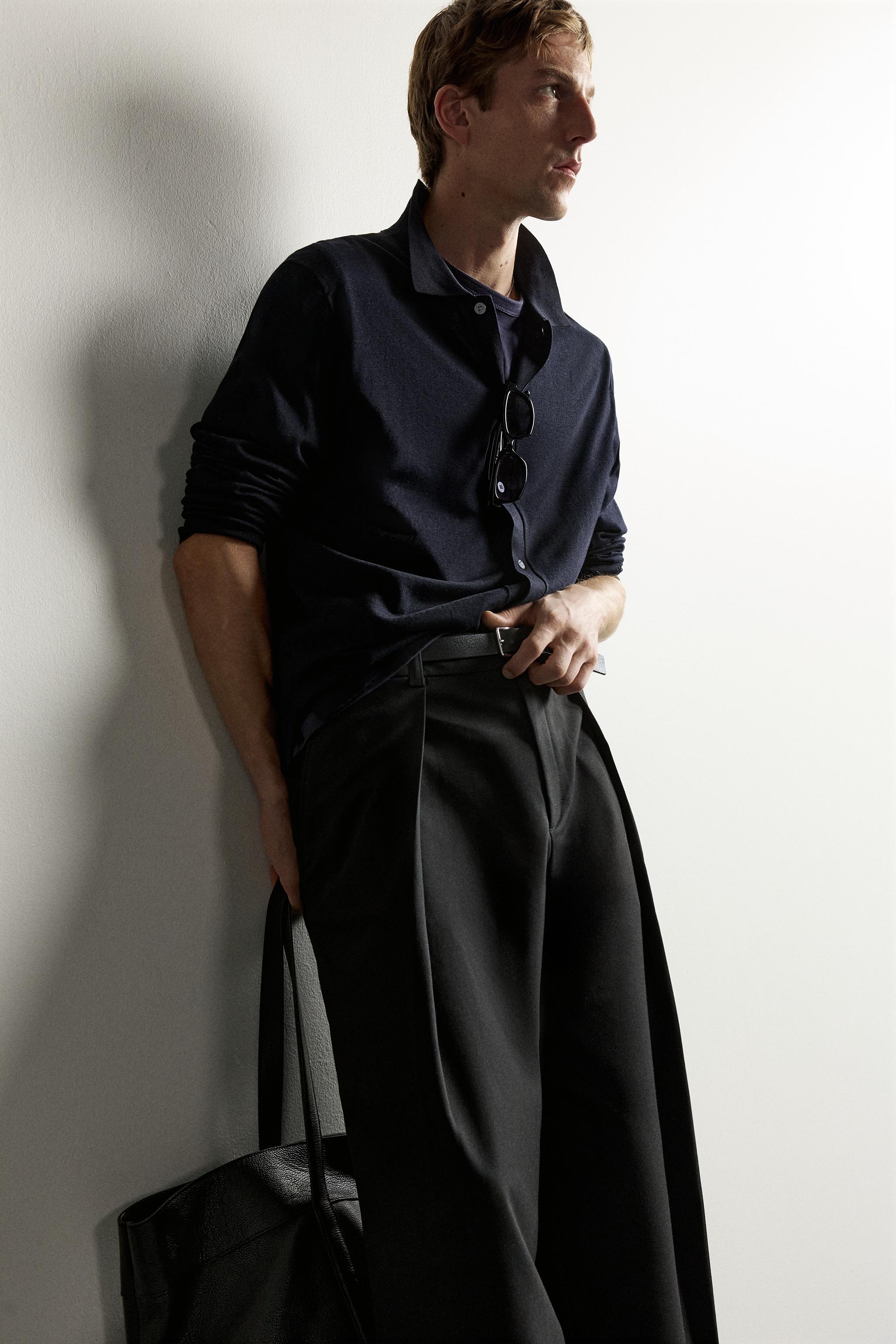 PLEATED RELAXED-FIT PANTS